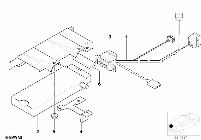 Single parts, SA 629, trunk