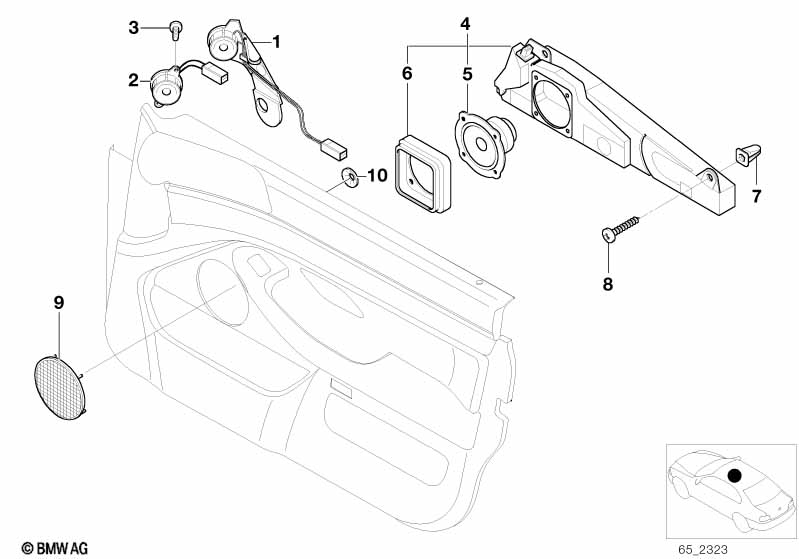Genuine BMW 65138360781 E39 Left Front Door Loudspeaker Box HIFI SYSTEM (Inc. 525tds, 540iP & 525d) | ML Performance EU Car Parts
