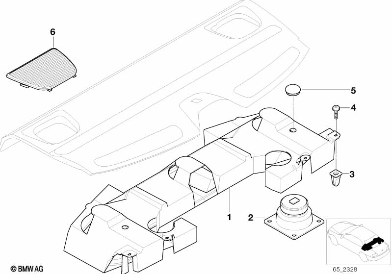 Singl.parts subwooferbox top-hifi system