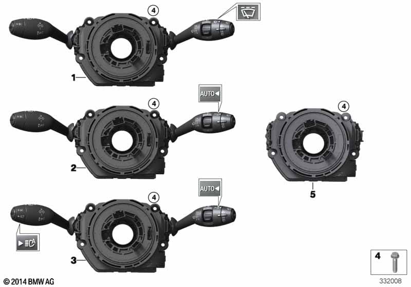 Switch unit steering column