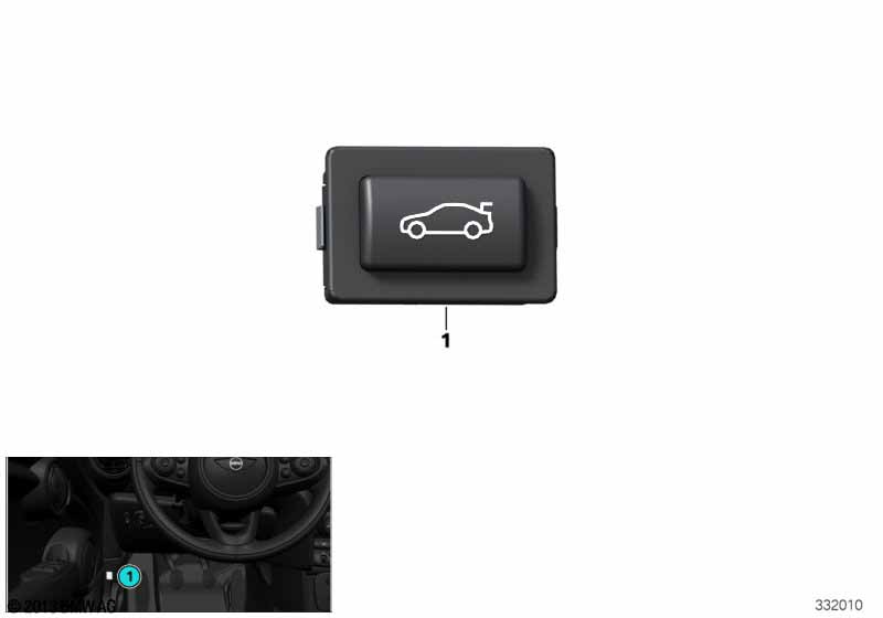 Trunk unlocking switch