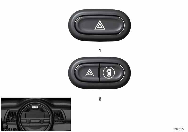 Switch, warning flashers/driver assist