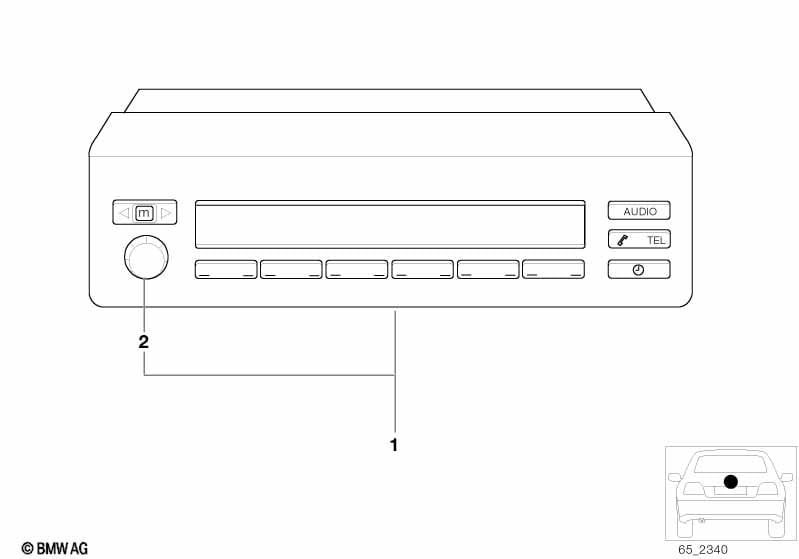 Multi-information display, rear