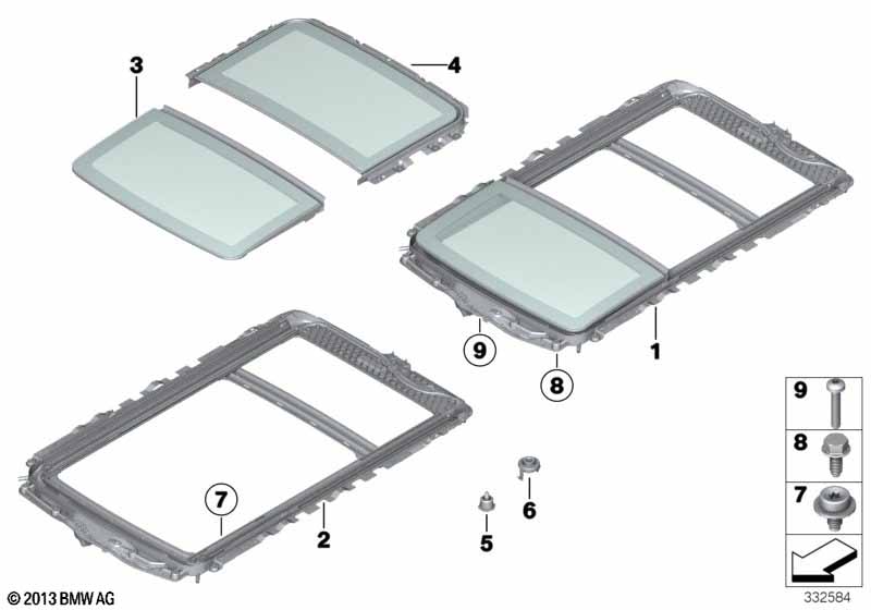 Electric panoramic roof
