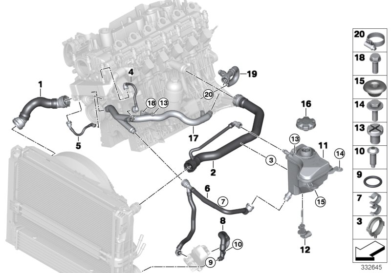 Genuine BMW 11537795136 E70 E90 Hose For Egr Cooler Rücklauf Motor (Inc. X5 3.5d, X3 3.0d & 335d) | ML Performance UK Car Parts