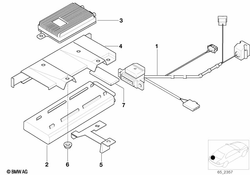 Single parts, SA 632, trunk