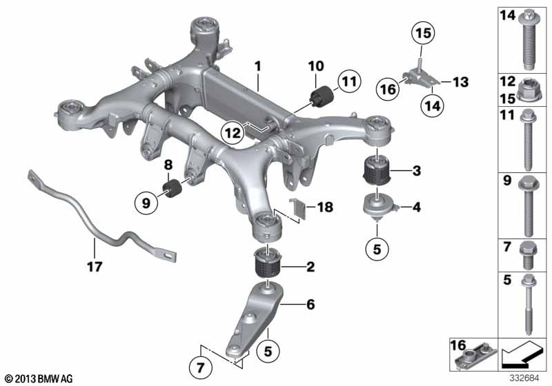 Genuine BMW 33316795683 F02 F01 RR4 Absorbing Piece (Inc. Ghost, 760i & Ghost EWB) | ML Performance UK Car Parts