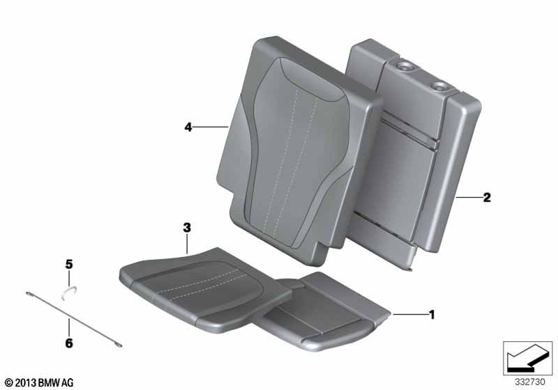 Genuine BMW 52307353530 F15 Leather Cover, Rear Seat LCCY CAN.BEIGE (Inc. X5 25d, X5 M50dX & X5 28iX) | ML Performance UK Car Parts