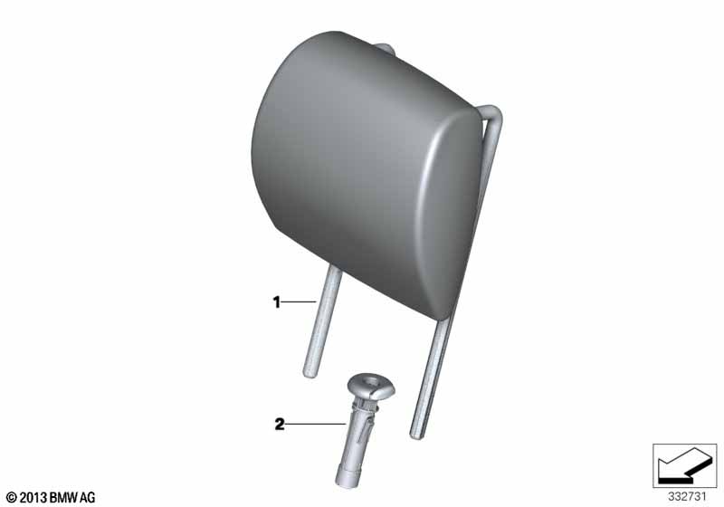 Genuine BMW 52207354046 F15 Guide, Headrest CANBERRA BEIGE (Inc. X5 50iX 4.0, X5 35iX & X5 40eX) | ML Performance UK Car Parts