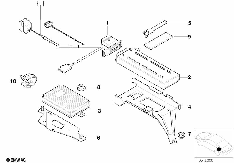Single parts f SA 625 luggage compartm.
