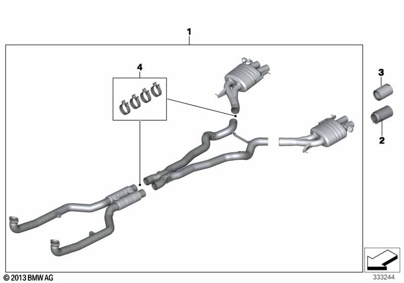 Genuine BMW 18302348835 F13 Tailpipe End Cover In Carbon M PERFORMANCE (Inc. M5 & M6) | ML Performance EU Car Parts