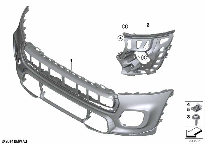 Aerokit, trim cover, front