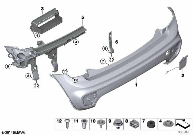 Genuine BMW Mini 51127382903 F55 Flap, Towing Eye, Primed JOHN COOPER W. (Inc. One First, Cooper D & One) | ML Performance UK Car Parts
