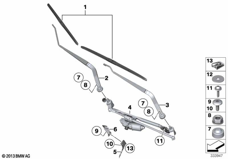 Genuine BMW 61617350336 F16 Wiper System, Complete (Inc. X6) | ML Performance UK Car Parts
