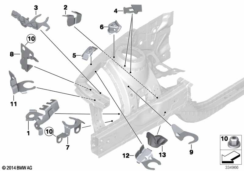 Front body bracket right