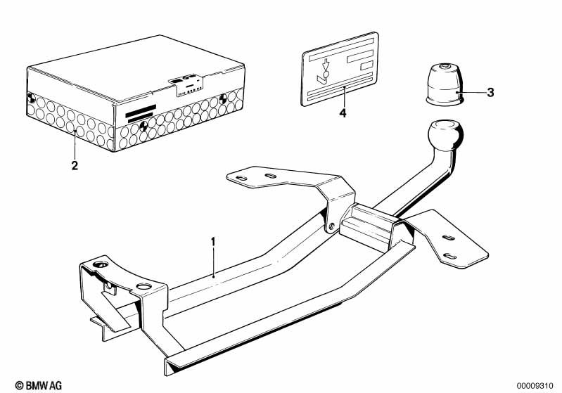 Trailer hitch with fixed ball head