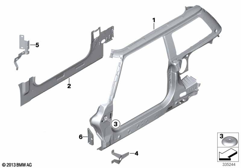 Genuine BMW 41210558748 R56 R53 Bulkhead Plate Spoiler, Front Right (Inc. One Eco 55kW, One 1.4i & One D) | ML Performance EU Car Parts