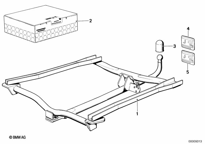 Trailer hitch/electr.attaching parts