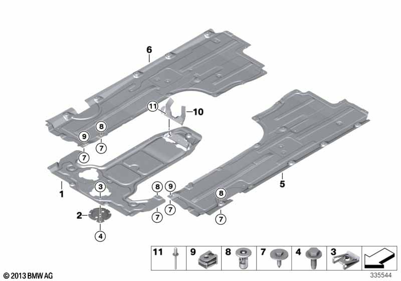 Underbody cover, front