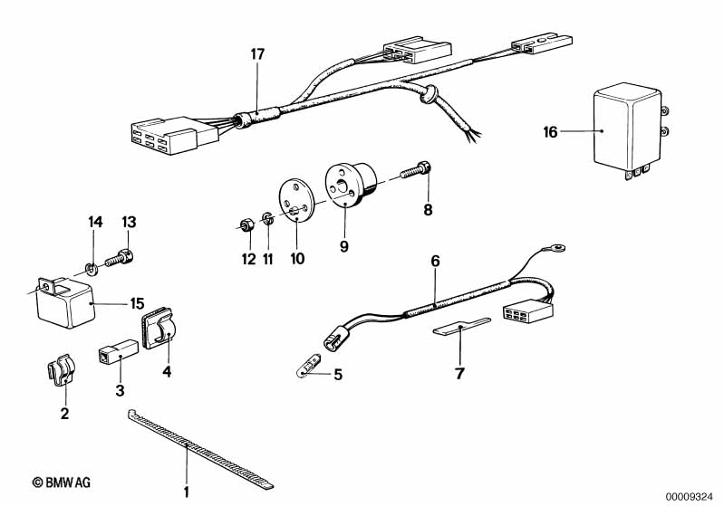 Wiring set trailer coupling