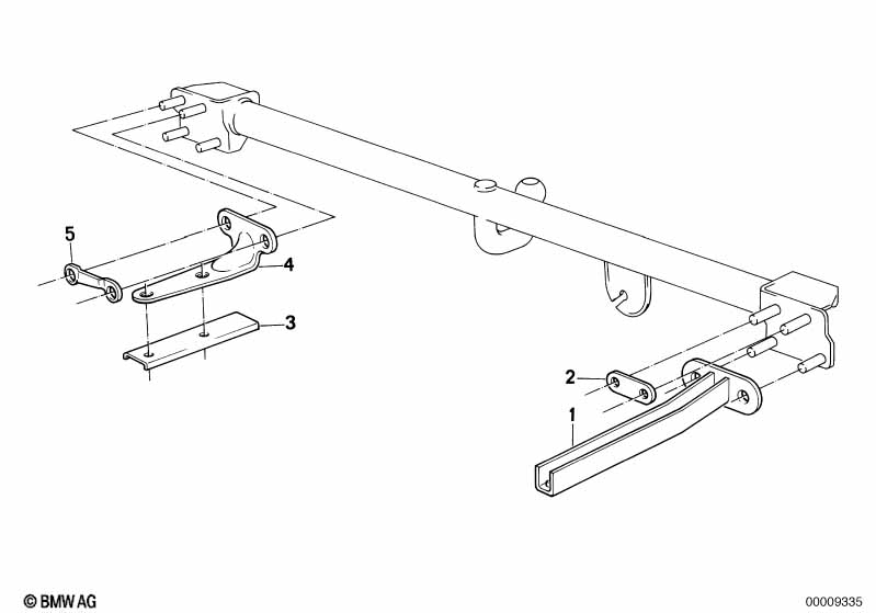Single parts of trailer hitch