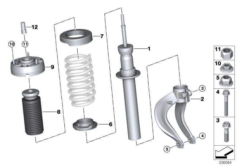 Genuine BMW 31316851745 Spring Strut, Front | ML Performance UK Car Parts