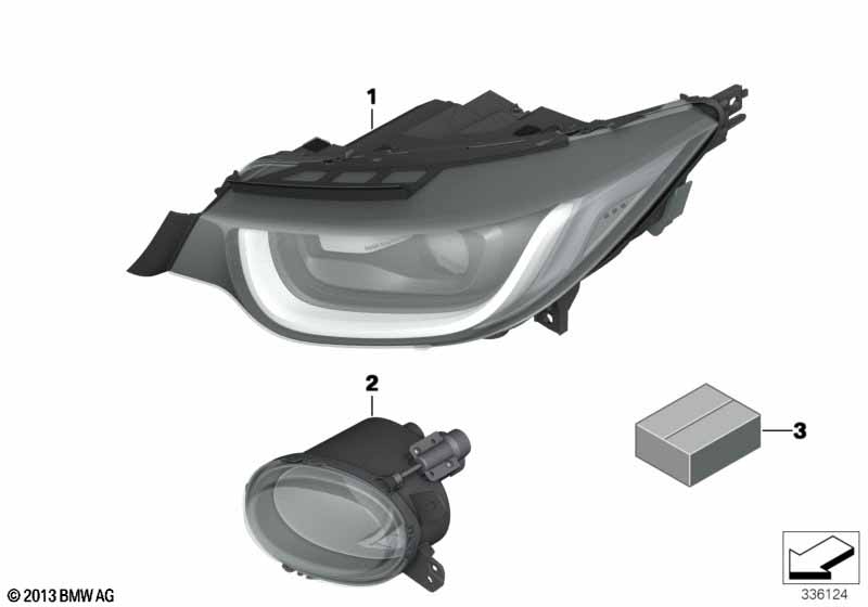 Genuine BMW 63117448392 I01 Headlight With Led Technology, Right (Inc. i3 60Ah, i3 94Ah & i3 60Ah Rex) | ML Performance UK Car Parts