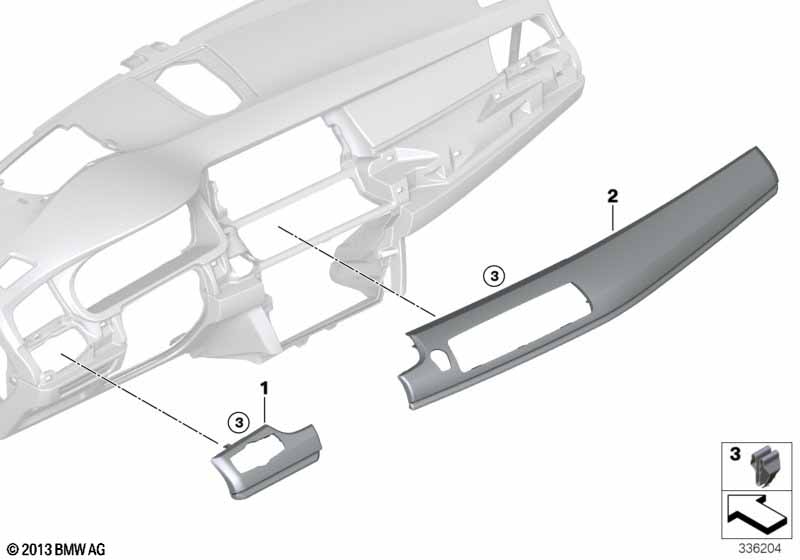 Decor covers, instrument panel