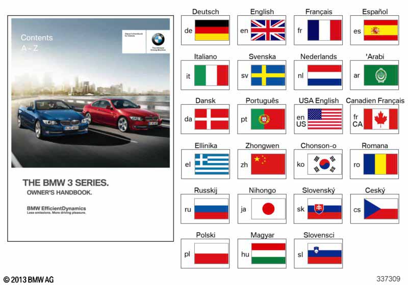 Owner's manual for E92, E93 w/o iDrive