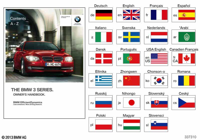 Owner's manual for E92, E93 with iDrive