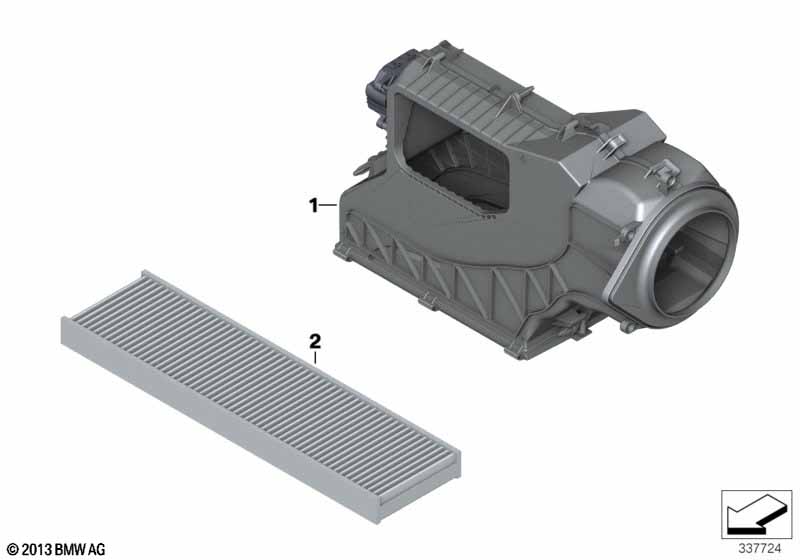 Microfilter/housing parts