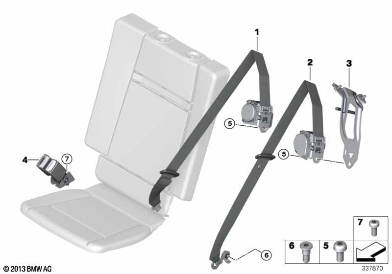 Genuine BMW 72117297125 F15 Lower Strap, Rear (Inc. X5) | ML Performance UK Car Parts