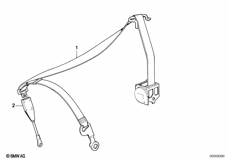Safety belt front 2-door