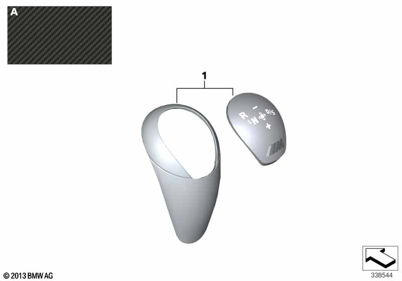 M Performance trim, gear selector switch