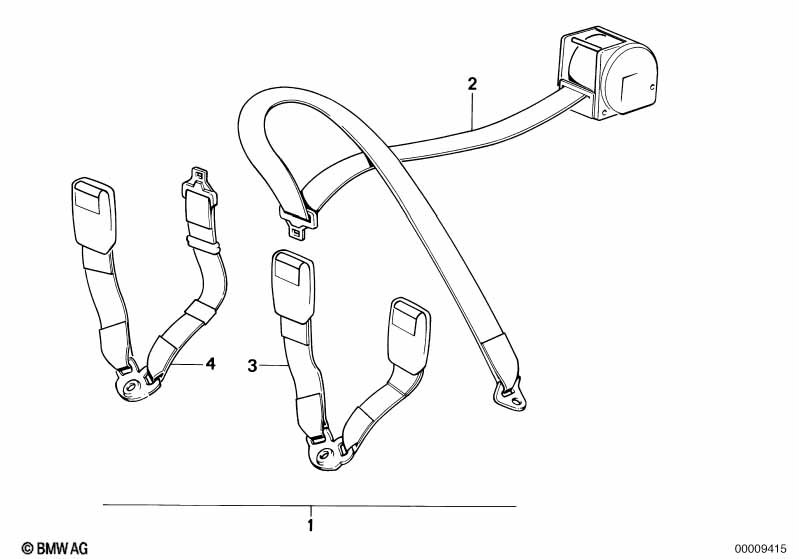Safety belt rear