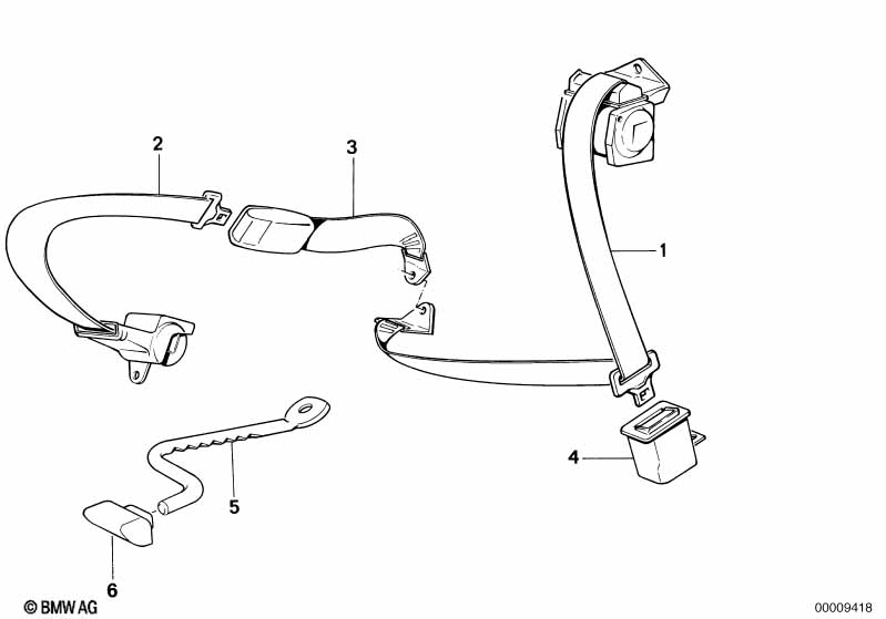 Safety belt rear