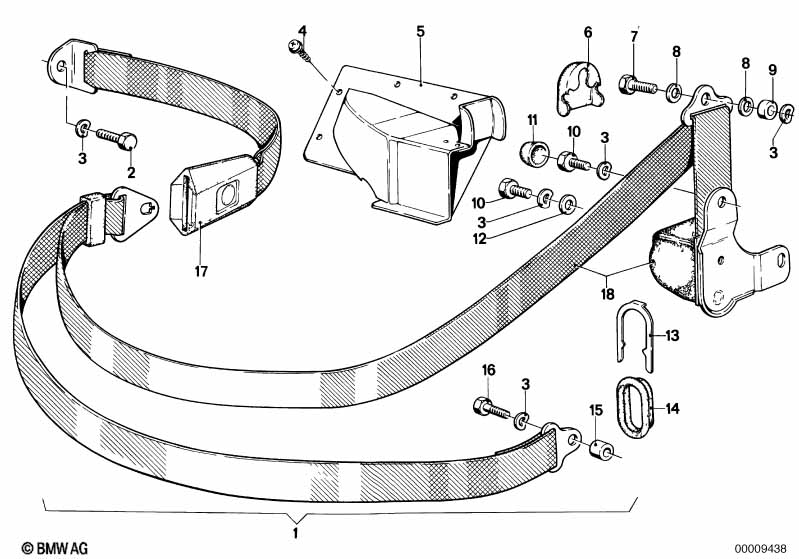 Safety belt rear