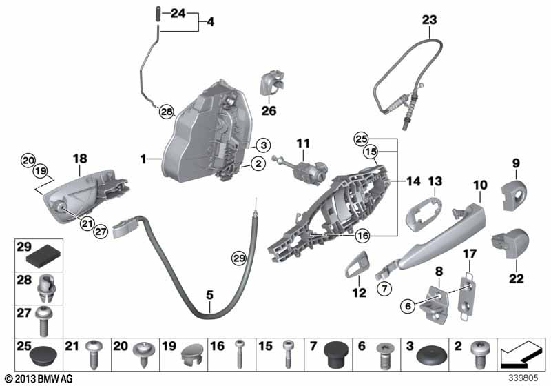 Genuine BMW 51211805643 E90 E86 E81 Lock Button SCHWARZ (Inc. 2002, X5 3.0d & X1 20i) | ML Performance UK Car Parts