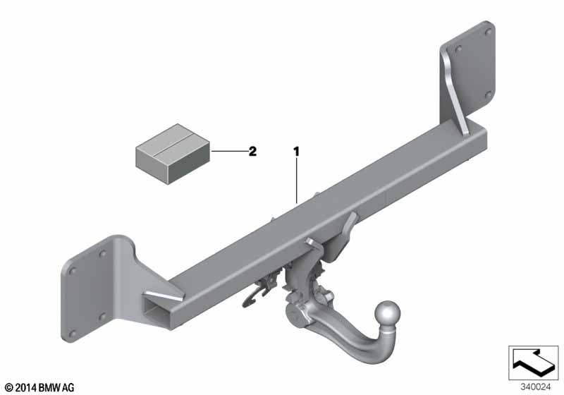 Retrofit kit trailer coupling detachable