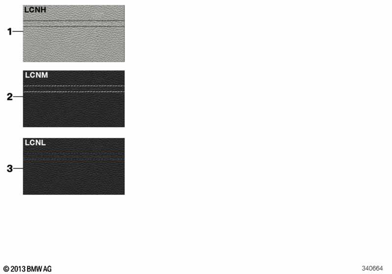 Samples, contrast thread upholstery