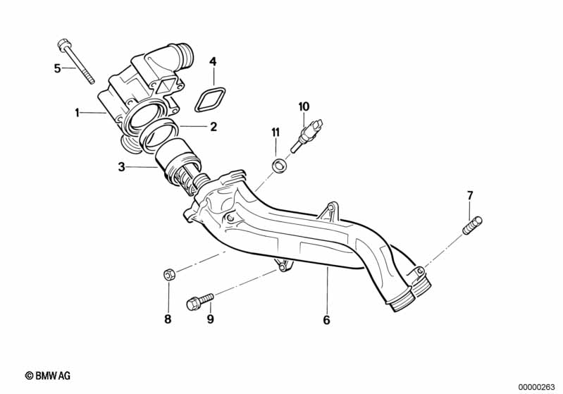 Genuine BMW 11531315275 E34 Thermostat Housing (Inc. M5 3.8, M5 3.6 & M5) | ML Performance EU Car Parts