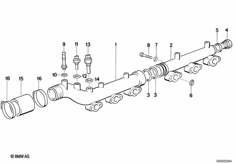Genuine BMW 11531315271 E34 Radiator Line (Inc. M5 3.8, M5 3.6 & M5) | ML Performance EU Car Parts
