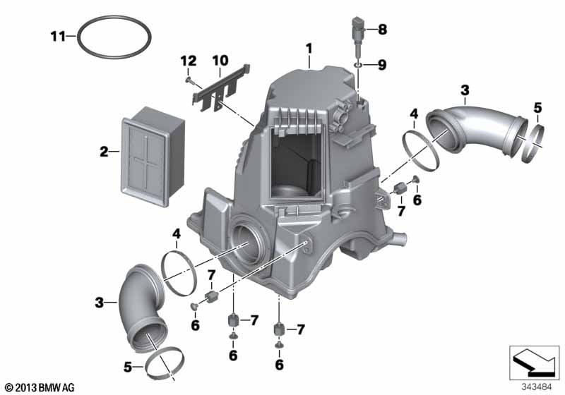 Intake silencer / Filter cartridge Intake silencer / Filter cartridge