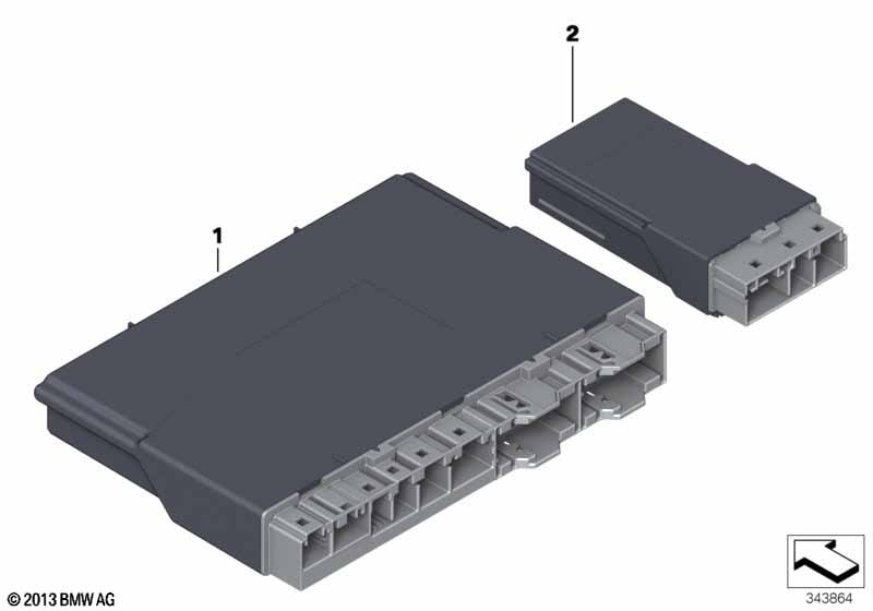 ECU, seat module, front/rear