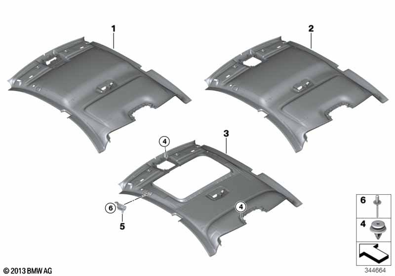 Genuine BMW 51447291182 F87 F22 Retainer, Headliner, Front Right (Inc. 220i, M240iX & 230i) | ML Performance EU Car Parts