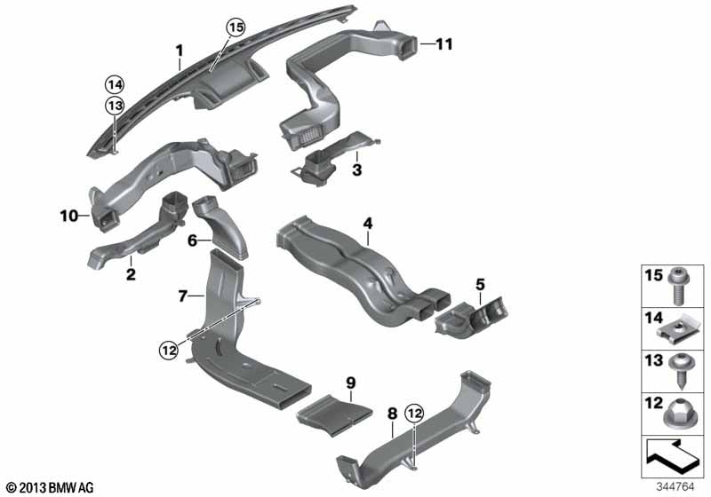 Genuine BMW 64227306612 Air Channel Right (Inc. X5) | ML Performance EU Car Parts
