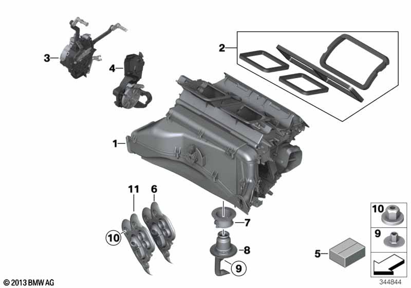 Genuine BMW 64119244078 F25 F26 Empty Housing F Heater/Air Condit.Unit (Inc. X3 35iX, X3 20i & X4 28iX) | ML Performance UK Car Parts