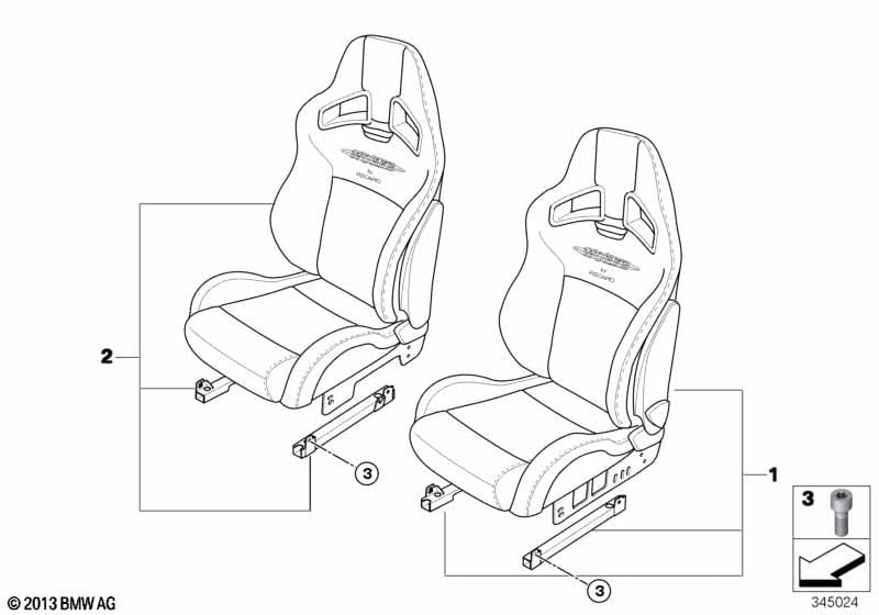 Banco desportivo JCW Recaro