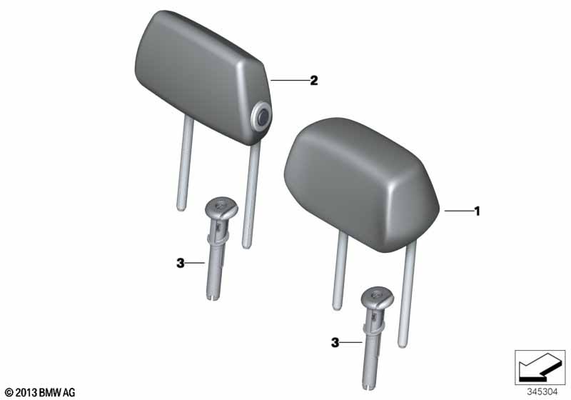 Genuine BMW 52207315208 F31 F22 F30 Head Restraint, Synthetic Leather, Rear VENETOBEIGE (Inc. 320i ed, 320dX & M240i) | ML Performance EU Car Parts