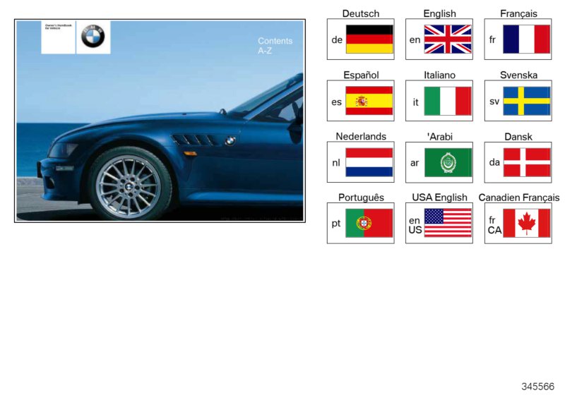 Genuine BMW 01410026955 E36 Owner'S Handbook M Z3 E36/7 EN US, MJ 2001 (Inc. Z3 M) | ML Performance UK Car Parts